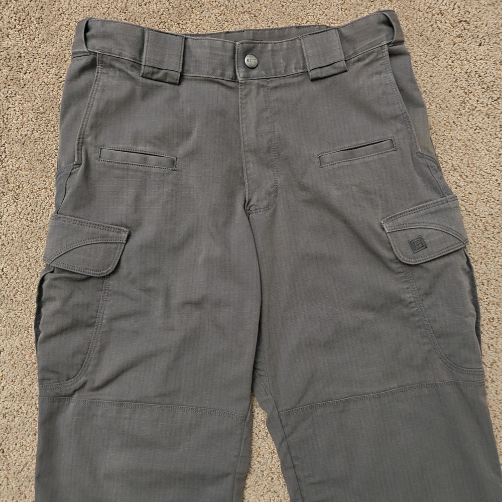 5.11 Tactical Mens Gray Cargo Pants 32X32 Workwear Durable Outdoor Utility - Picture 3 of 16
